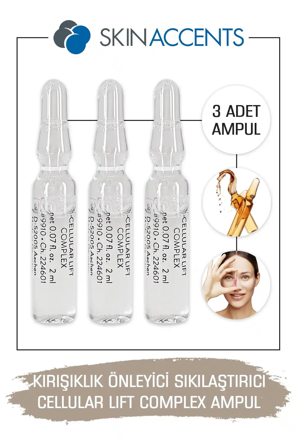 Skin Accents Kırışıklık Giderici Sıkılaştırıcı Ampul: Nem ve Gençlik İçin Yenilikçi Çözüm