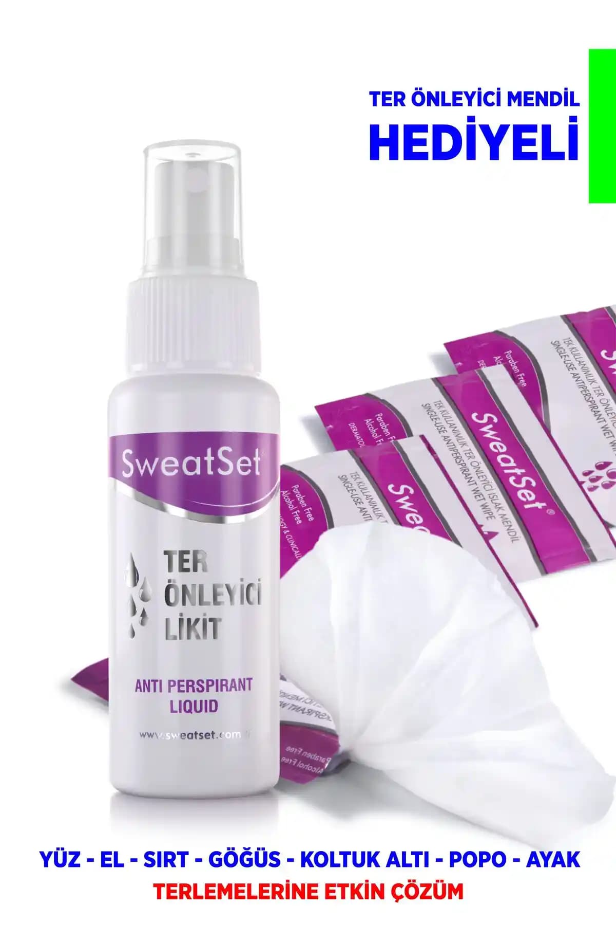 SweatSet Ter Mendili Hediyeli Sprey ile Gün Boyu Konfor ve Güven Artırıcı Çözüm