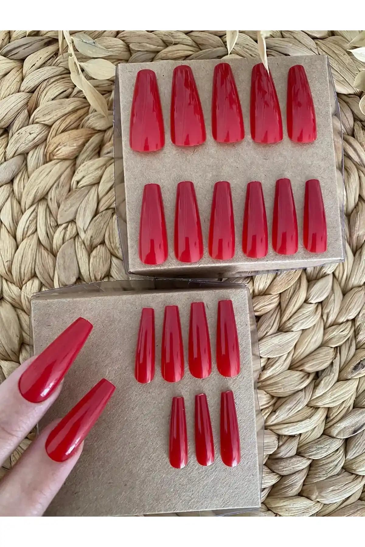 Sybelle Kozmetik 20 Adet Açık Kırmızı Balerin Takma Tırnak Seti Detaylı İnceleme