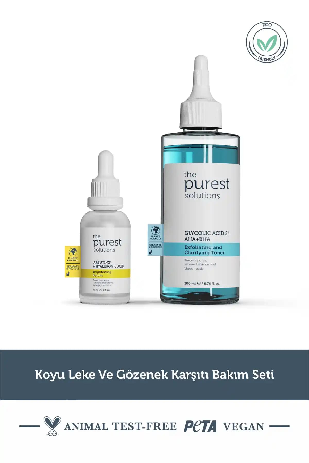 The Purest Solutions Koyu Leke ve Gözenek Önleyici Bakım Seti Türkiye Menşeli Doğal Cilt Bakımı
