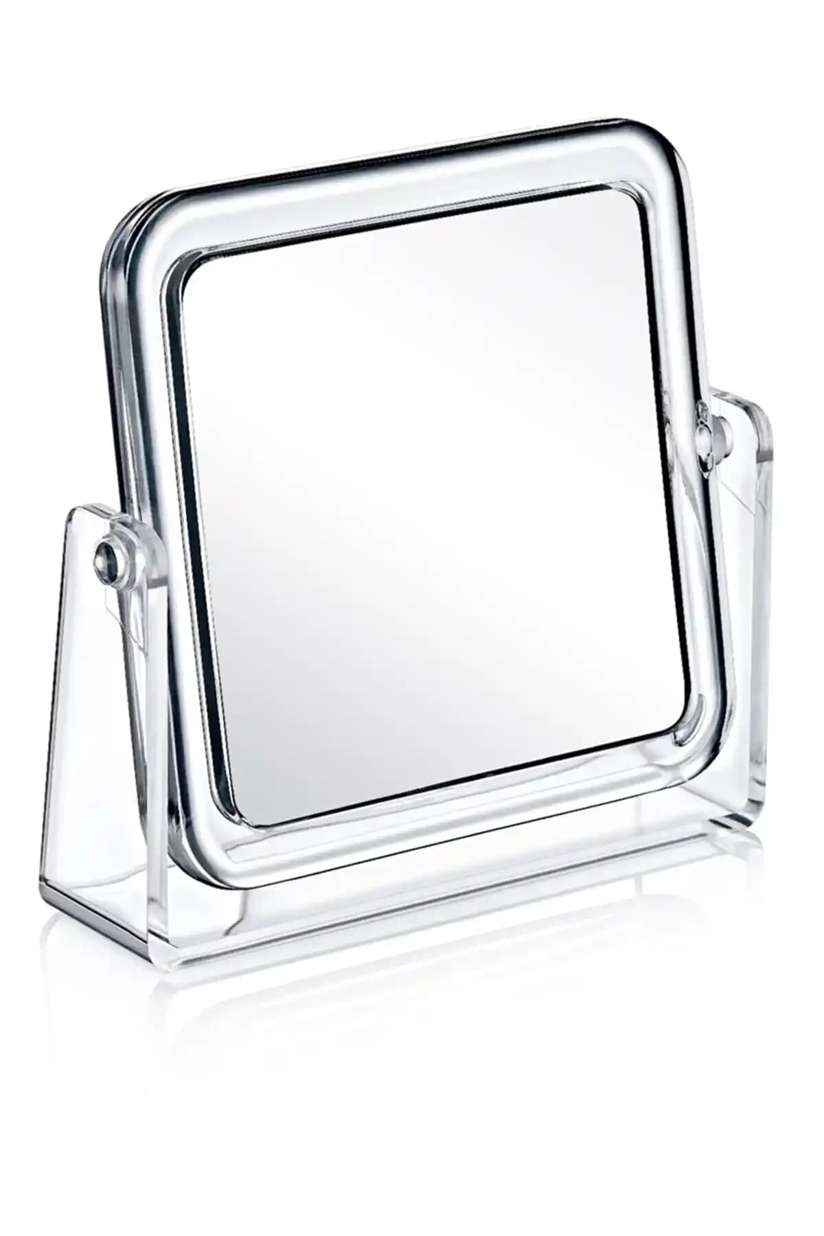 Tikatti Çift Taraflı Büyüteçli Kare Ayna Makyaj ve Detaylı Bakım İçin Uygun