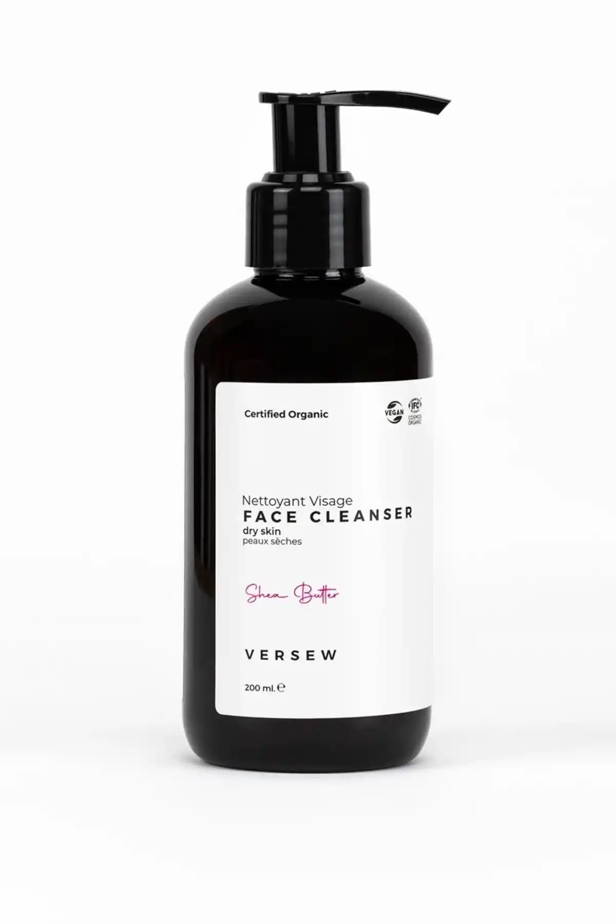 Versew Organik Yüz Temizleme Jeli Kuru ve Hassas Ciltler İçin Doğal Bakım Ürünü