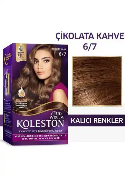 Wella Koleston Kit Çikolata Kahve Saç Boyası 6/7 ile Kalıcı ve Doğal Renkler