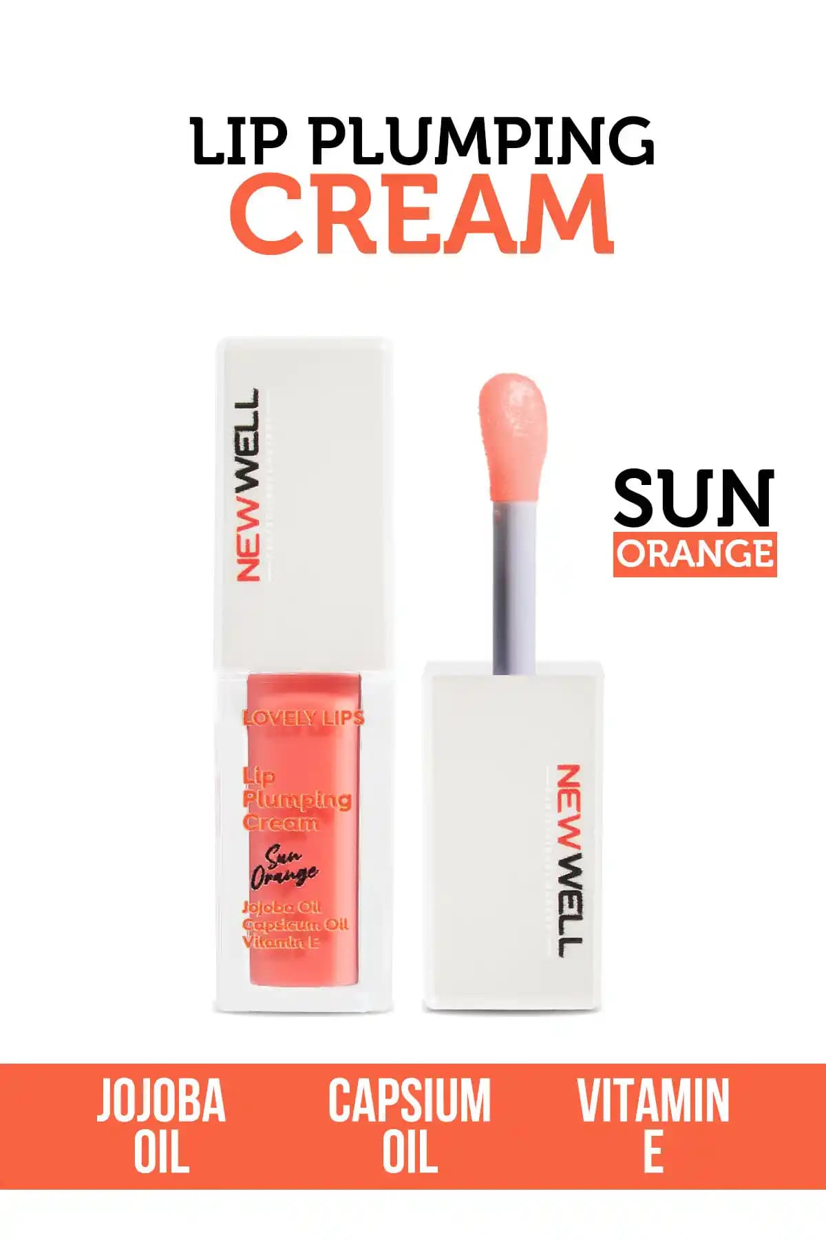 Yeni Well Lip Plumping Cream Sun Orange Dudaklara Dolgunluk ve Parlaklık Kazandıran Ürün