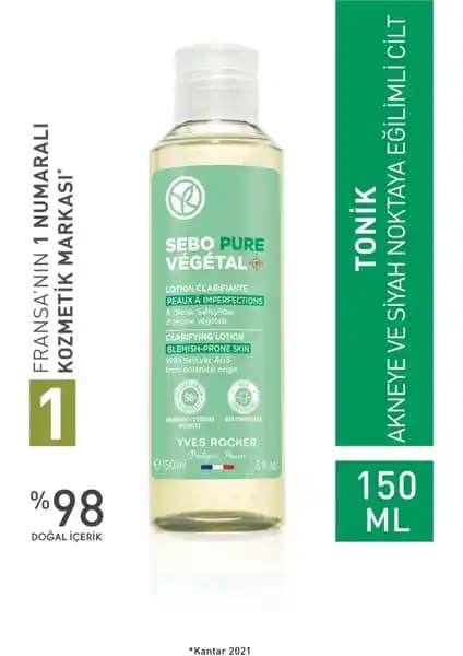 Yves Rocher Bitkisel Salisilik ve Sitrik Asit Yüz Tonik ile Doğal Cilt Arındırıcı Çözüm