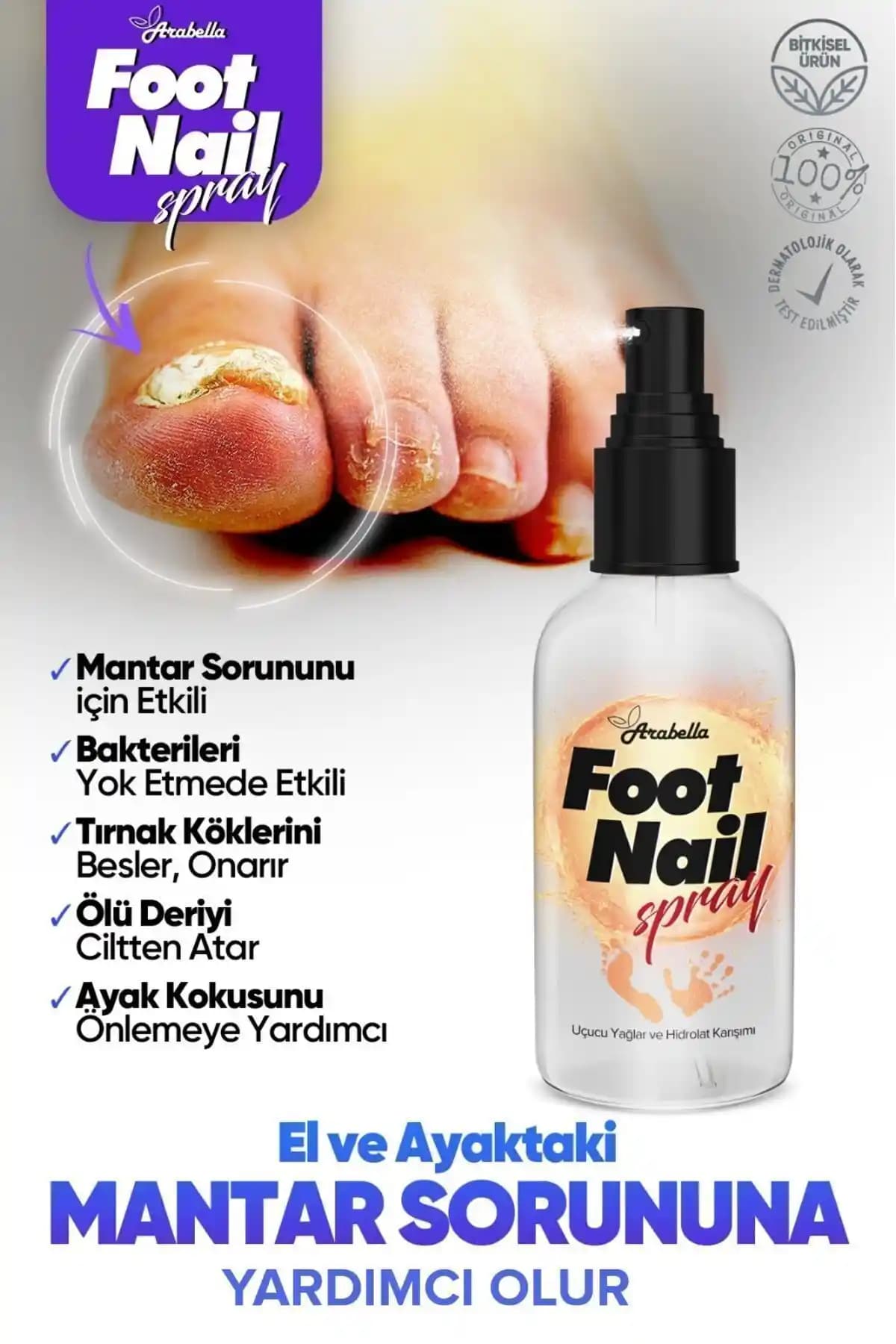 Acabella Foot Nail Sprey: Ayak ve Tırnak Sağlığını Destekleyen Pratik Bakım Ürünü