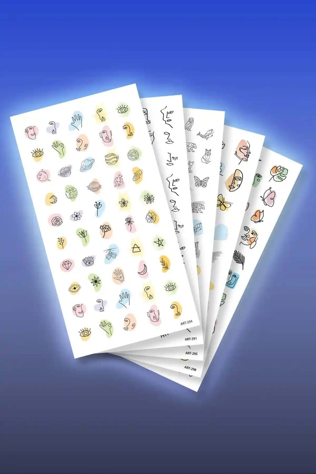 Artikel 5'li Tırnak Dövmesi Seti: Renkli ve Kalıcı Tırnak Süsleme Çözümü