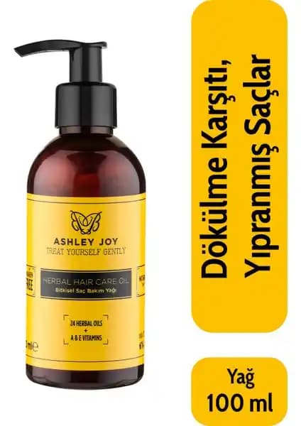 Ashley Joy Bitkisel Saç Bakım Yağı ile Saçlarınızı Güçlendirin ve Sağlıklı Uzatın
