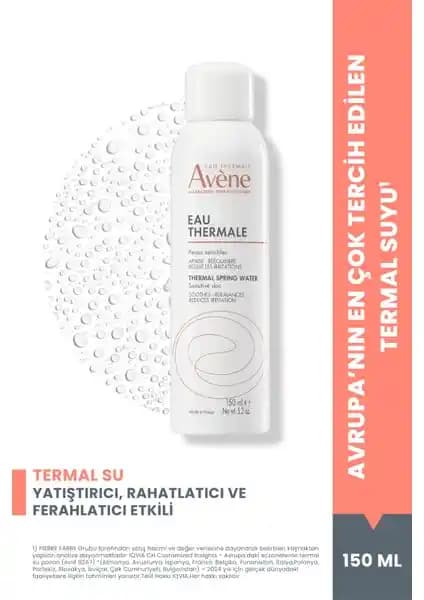 Avene Hassas Ciltler İçin Yatıştırıcı ve Ferahlatıcı Termal Su 150 ml ile Cilt Bakımında Güvenilir Destek