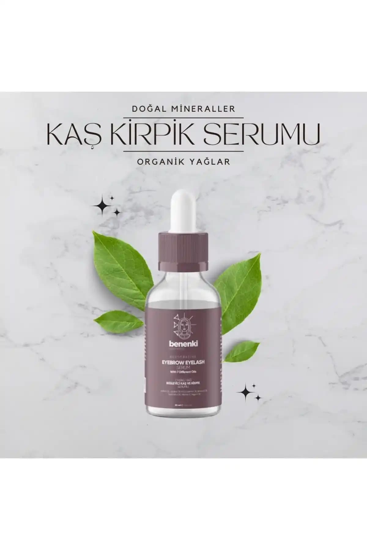 Benenki Cosmetic Kaş, Kirpik ve Saç Serumu: Doğal Güçlendirme ve Uzama İçin