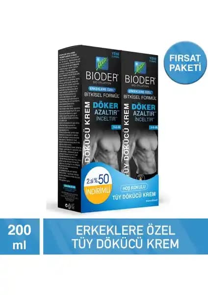 Bioder Tüy Dökücü Krem Erkekler İçin Derinlemesine Tüy Azaltma ve Nemlendirme Çözümü