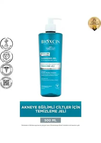 Bioxcin Acnium Sebum Dengeleyici Yüz Yıkama Jeli: Yağlı ve Akneye Eğilimli Ciltler İçin Temizleyici Çözüm