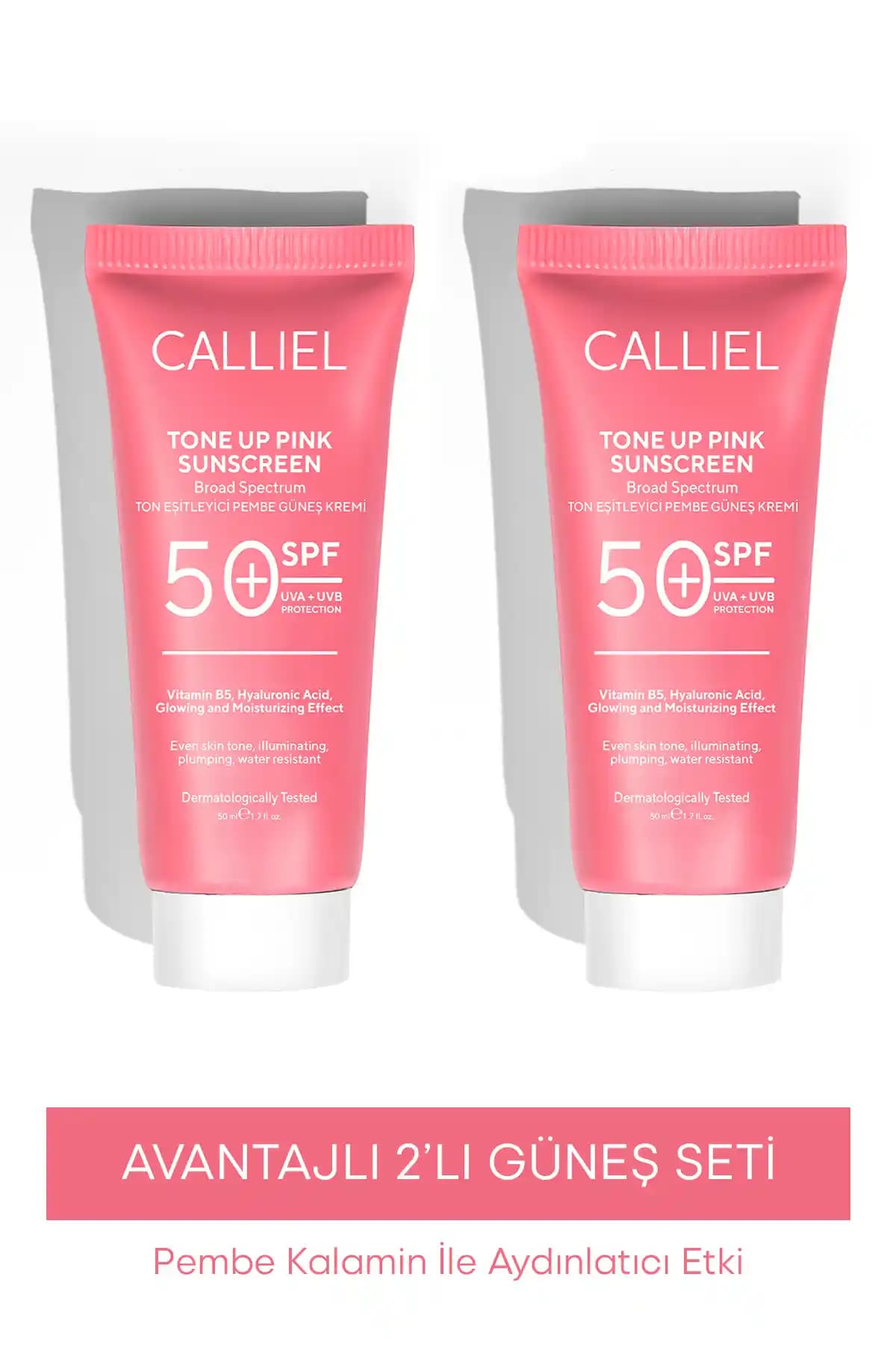 CALLİEL 2’li Ton Eşitleyici ve Güneş Koruyucu SPF 50+ ile Doğal Parlaklık Sağlar