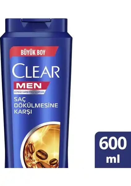 Clear Men Şampuan 600Ml Erkekler İçin Kepek ve Dökülme Karşıtı Saç Bakım Ürünü