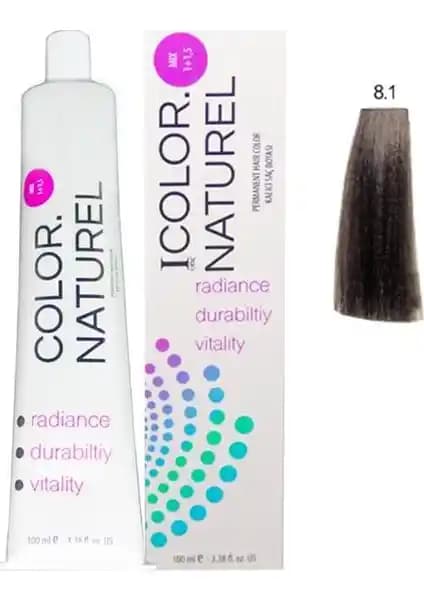 Color Naturel 8.1 Küllü Açık Kumral Saç Boyası: Kalıcı ve Doğal Görünüm Sağlayan Ürün