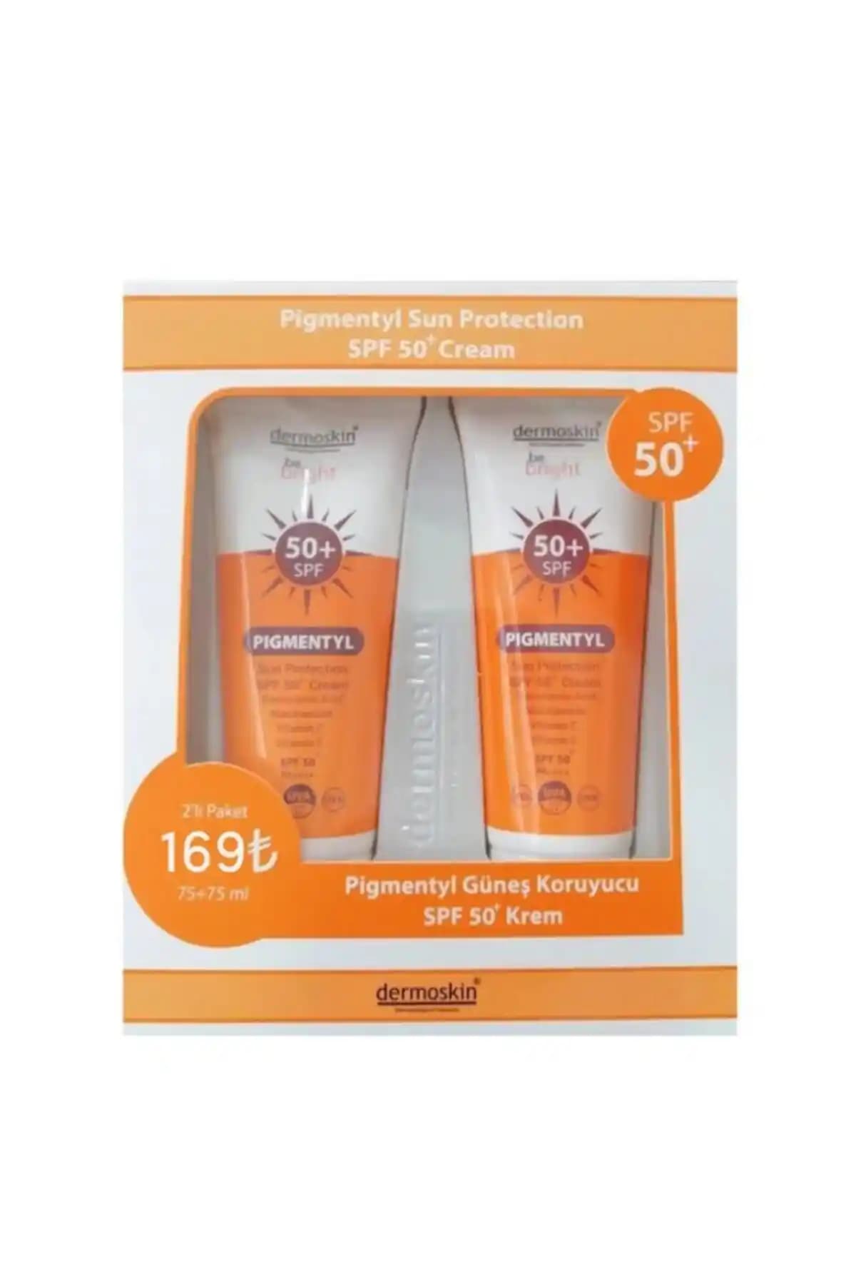 Dermoskin Be Bright Pigmentyl Güneş Kremi SPF50+ ile yüksek koruma ve cilt bakımı