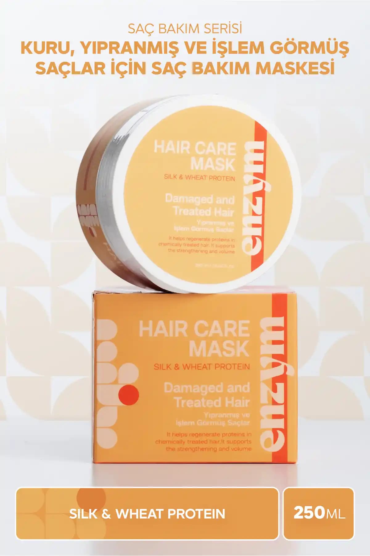 ENZYM COSMETICS Kuru ve İşlem Görmüş Saçlar İçin Derinlemesine Onarım ve Besleyici Maske