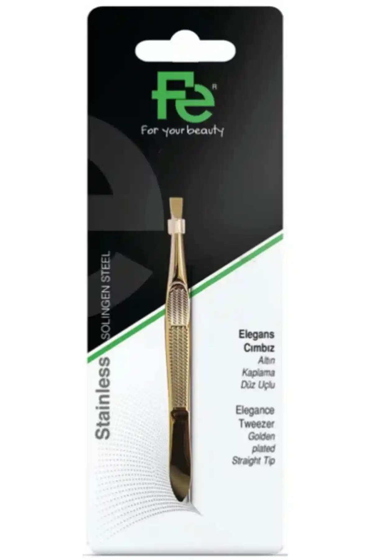 Fe Elegans Altın Kaplama Düz Uçlu Cımbız İnce Tasarım ve Yüksek Kalite Özellikleri