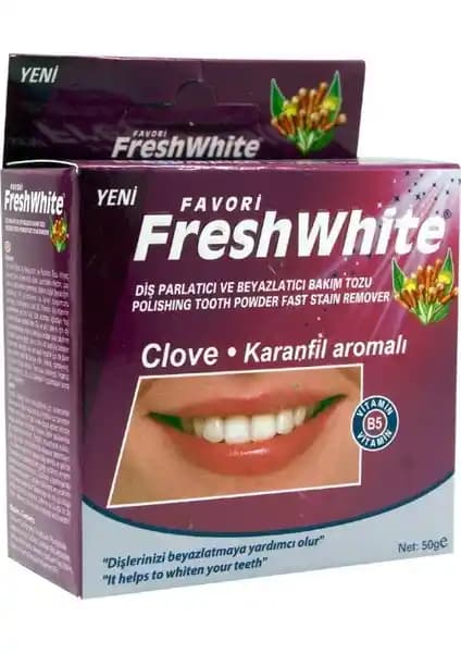 Fresh White Diş Bakım Tozu Karanfil Aromasıyla Beyazlatıcı ve Ferahlatıcı Özellikler