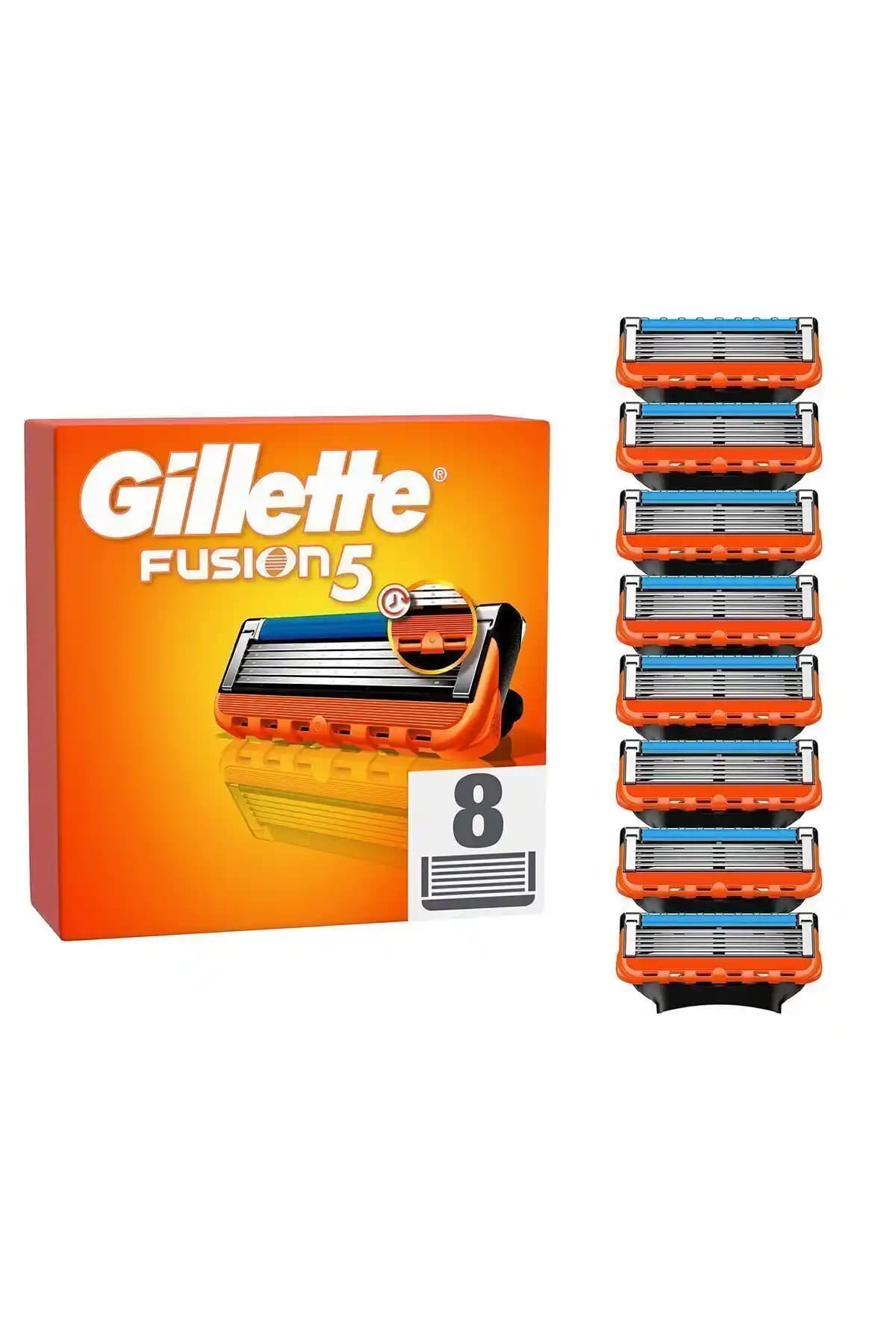 Gillette Fusion Avantajlı Yedek Tıraş Bıçağı 8'li, yüksek performans ve konfor sağlayan tasarım