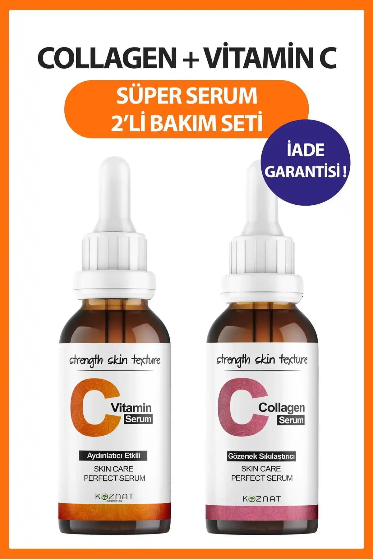 Koznat C Vitamini ve Kolajen Serum Seti: Cildinizi Yenileyen Güçlü Bir Kombinasyon