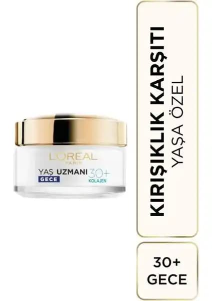 L'Oréal Paris Yaş Uzmanı 30+ Kırışıklık Karşıtı Nemlendirici Gece Kremi İncelemesi ve Kullanıcı Yorumları