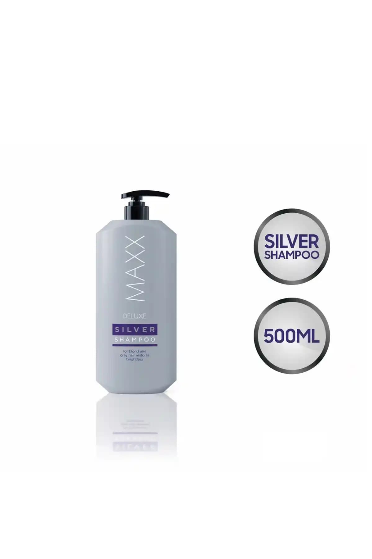 MAXX DELUXE Silver Şampuan ile saçlarınızda doğal parlaklık ve renk koruma sağlama