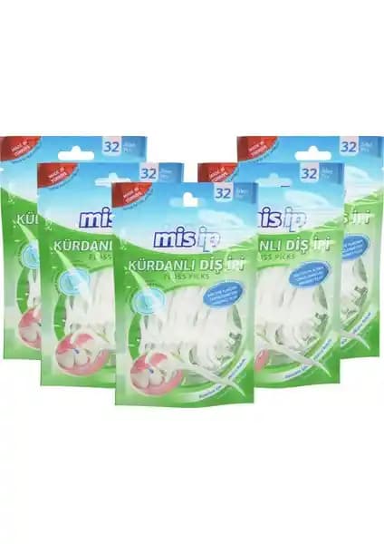 Misip Floss Picks Kürdanlı Diş İpi 5'li Paket: Etkili ve Pratik Ağız Temizliği Çözümü