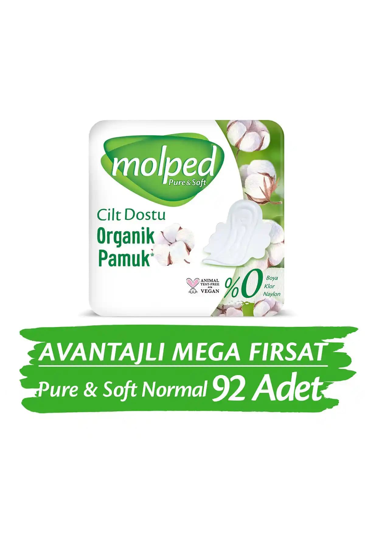 Molped Pure&Soft Normal Hijyenik Ped: Organik ve Yumuşak Tasarımıyla Günlük Konfor