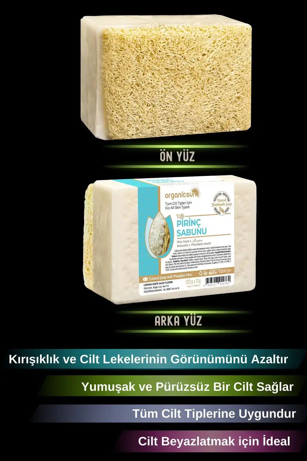 Organicsun Doğal Kabak Lifli Pirinç Sabunu Cilt Sağlığı ve Aydınlatıcı Özellikleri