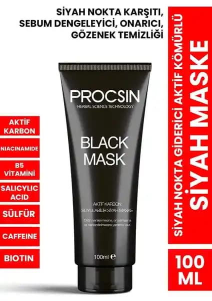 Procsin Aktif Karbonlu Jel Yüz Maskesi: Derinlemesine Temizlik ve Gözenek Sıkılaştırıcı Etkiler