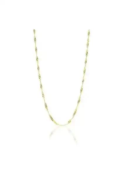 Söğütlü Silver 45 Cm Altın Kaplama Gümüş Singapur Model Zincir Detaylarıyla Şıklık