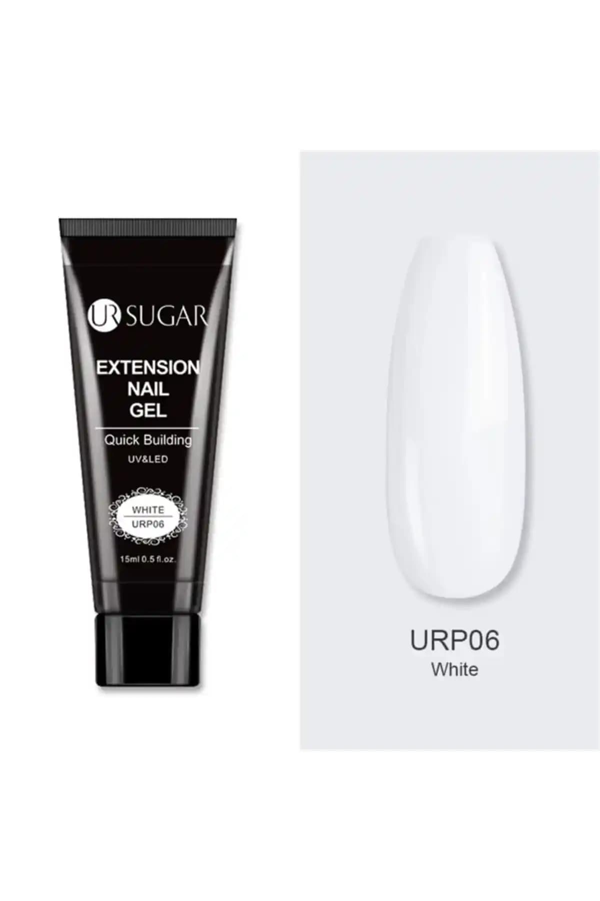 URSUGAR Poly Extension Jel Beyaz: Profesyonel ve Kalıcı Tırnak Tasarımı Çözümü