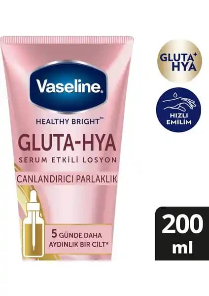Vaseline Gluta Hya Serum Etkili Losyon Cilt Tonunu Eşitleyen ve Güneş Koruyucu Özellikli Bakım Ürünü