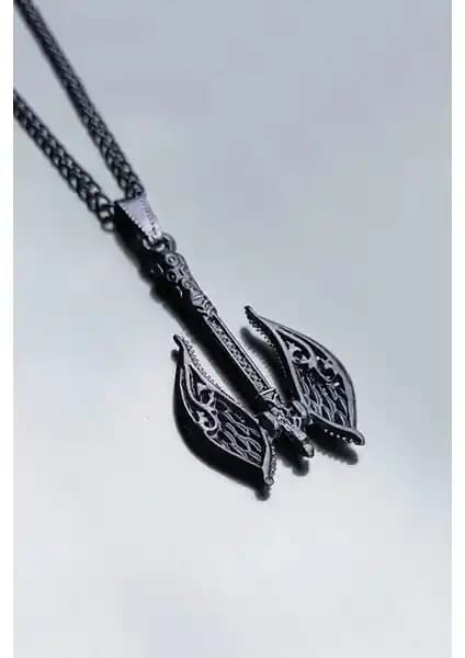 Viking Balta Temalı Siyah Antik Erkek Kolye İncelemesi ve Tasarım Özellikleri