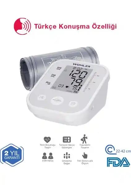 Wohler Konuşan Üst Koldan Dijital Tansiyon ve Nabız Ölçüm Cihazı İncelemesi
