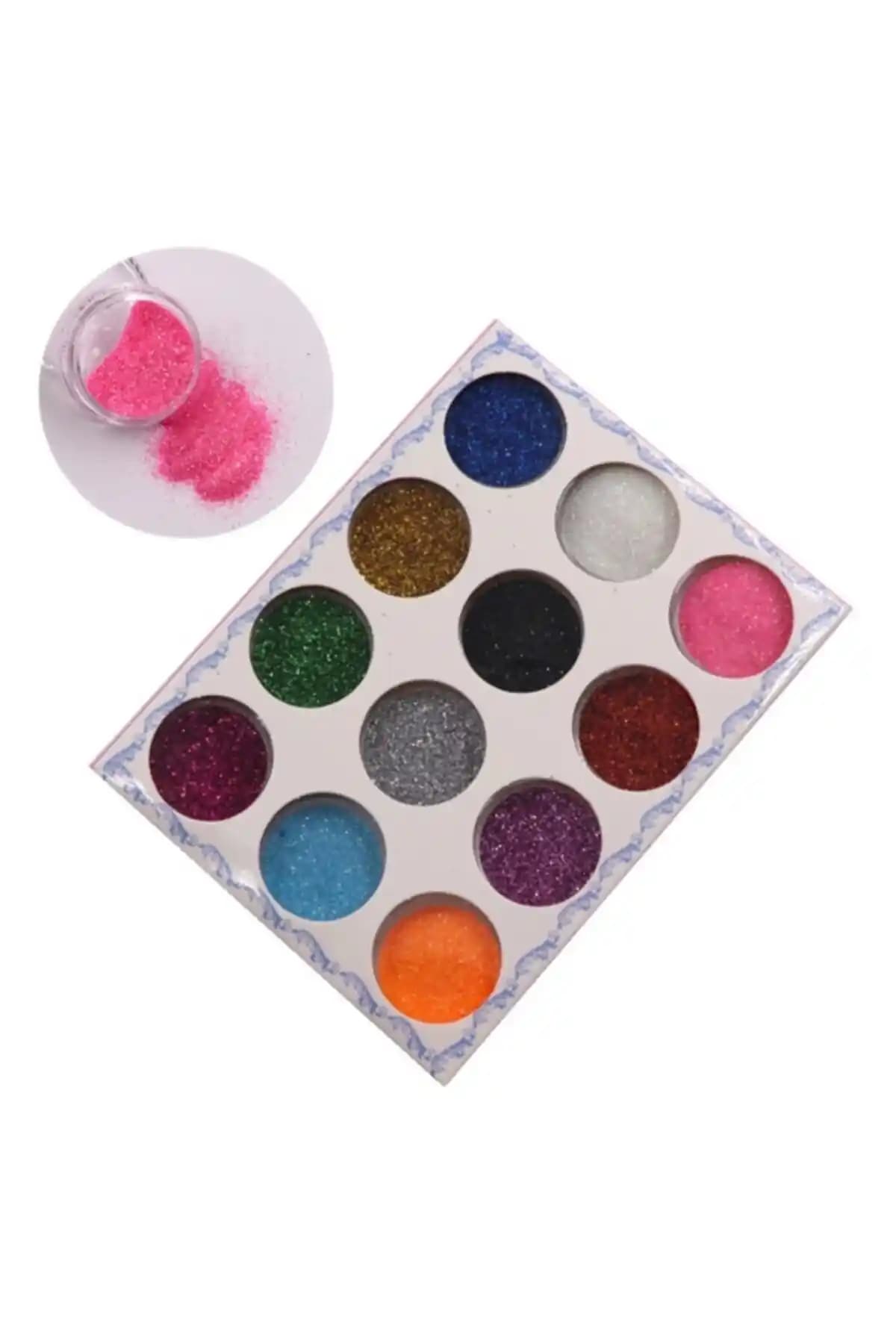 Venalisa 12'li Sim Seti: Renkli ve Parlak Nail Art Sim Tozu Koleksiyonu