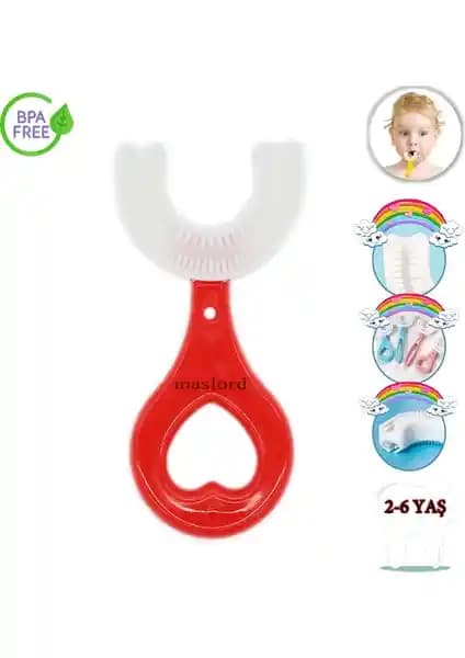 Mas Lord U Tipi Çocuk Diş Fırçası Karşılaştırması Kırmızı ve Sarı Modeller