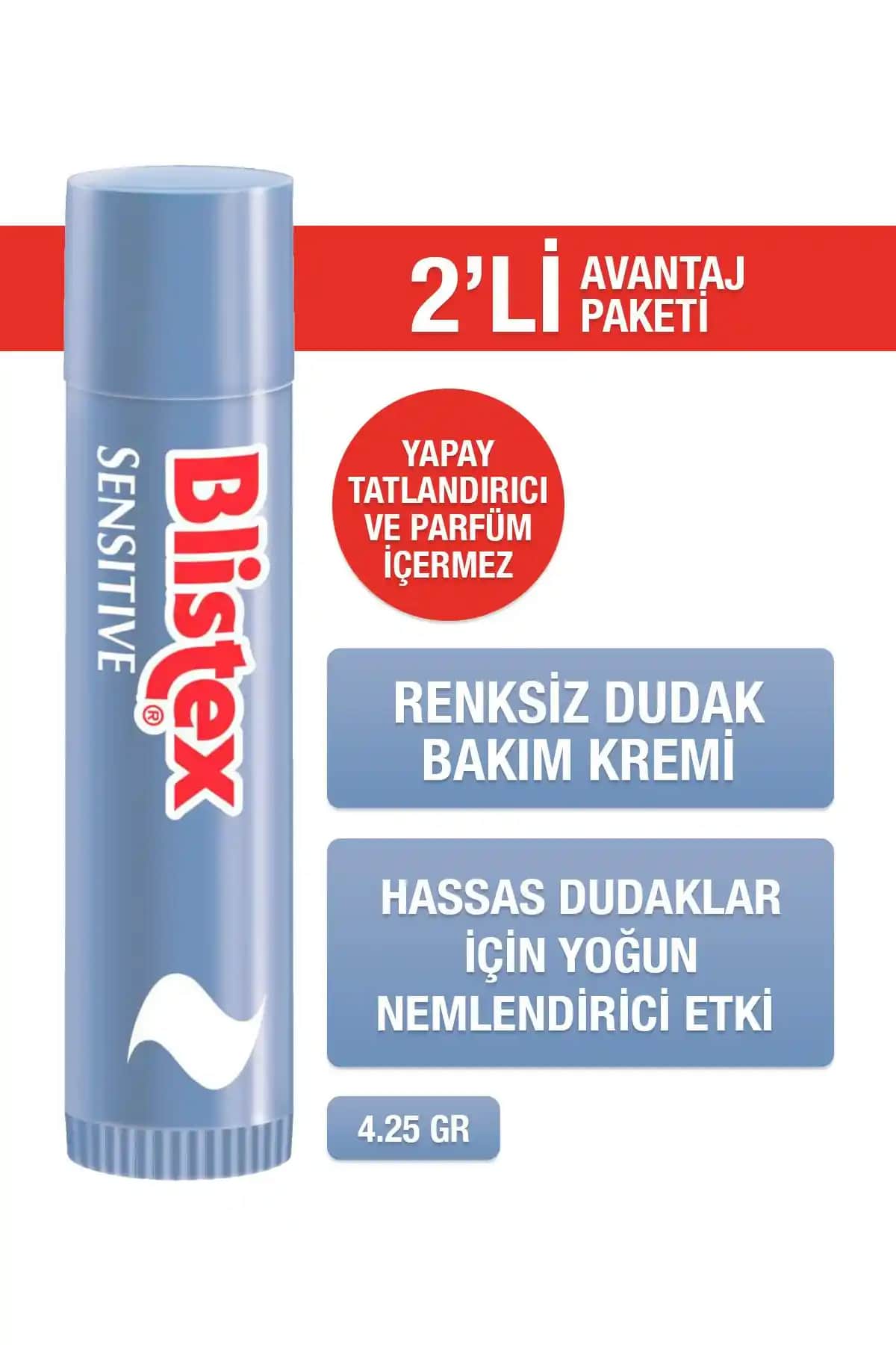 Blistex Sensitive Hassas Dudaklar İçin Yoğun Nemlendirici Dudak Kremi 4,25g