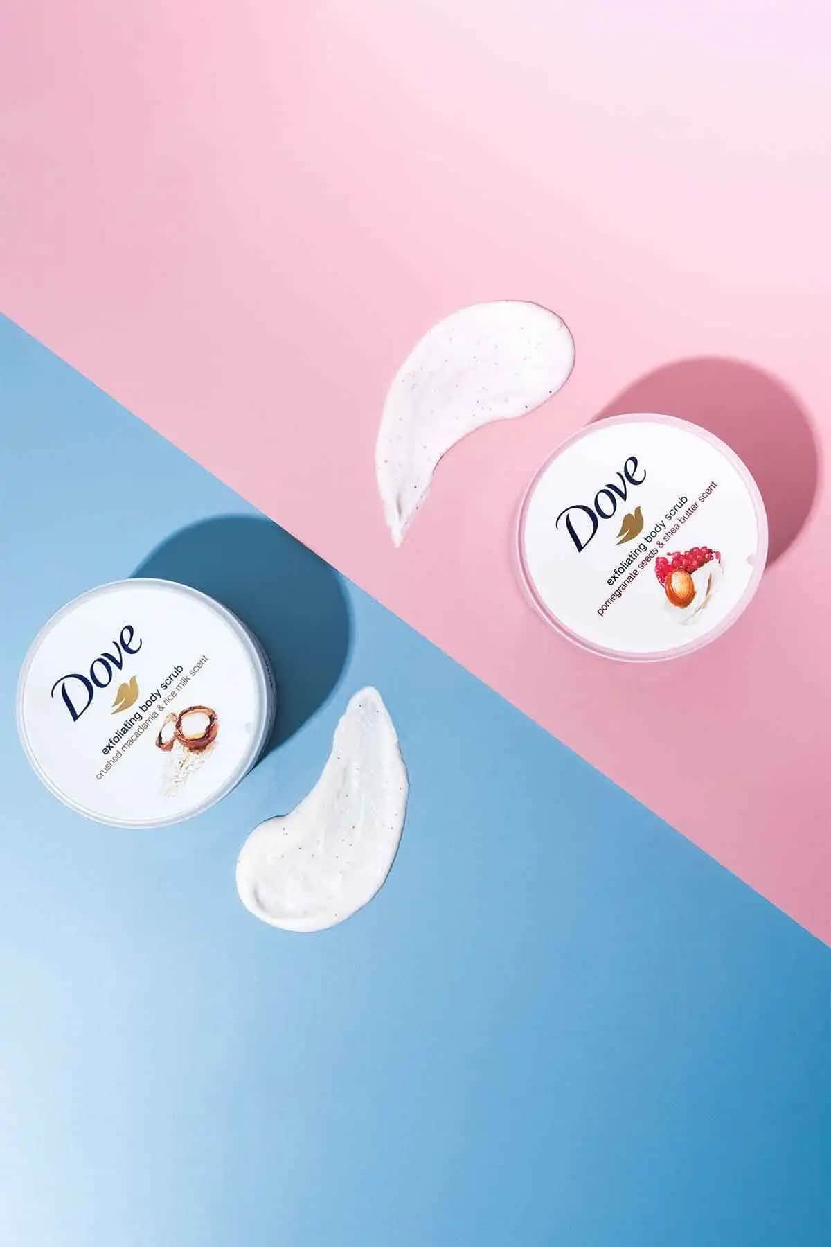 Dove Nar Çekirdeği ve Shea Yağı İçeren Vücut Peelingi Doğal ve Nemlendirici Özellikleriyle