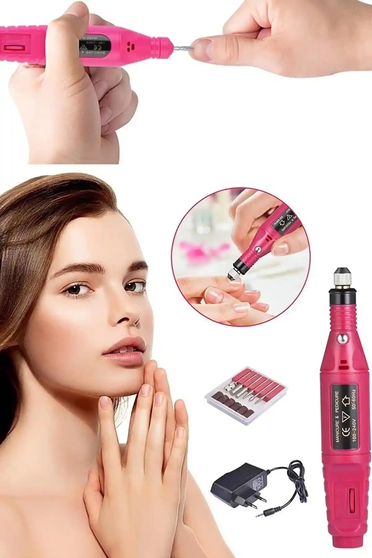 Janva Janbella Elektrikli Tırnak Törpü Seti Profesyonel ve Ev Kullanımı İçin Uygun