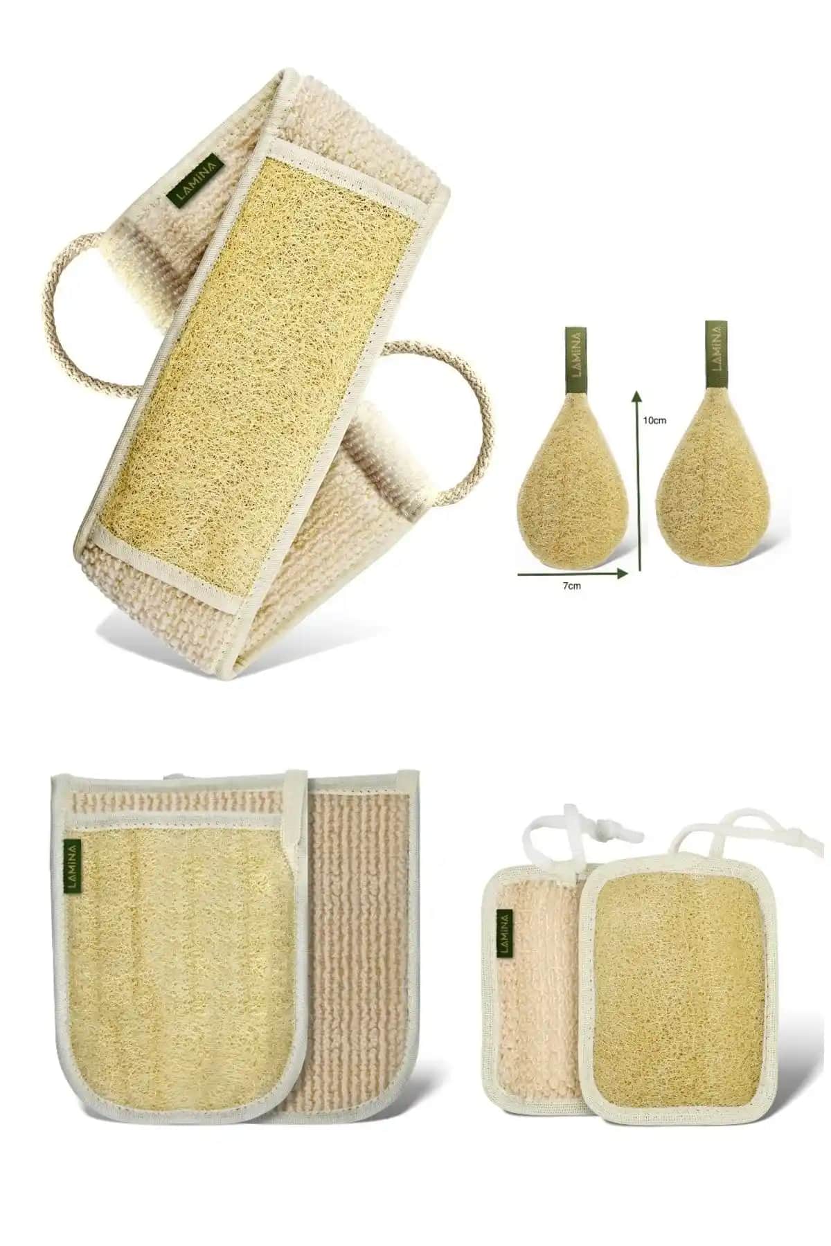 Lamina Doğal Kabak Loofa Kesesi Seti ile Sağlıklı ve Doğal Cilt Bakımı