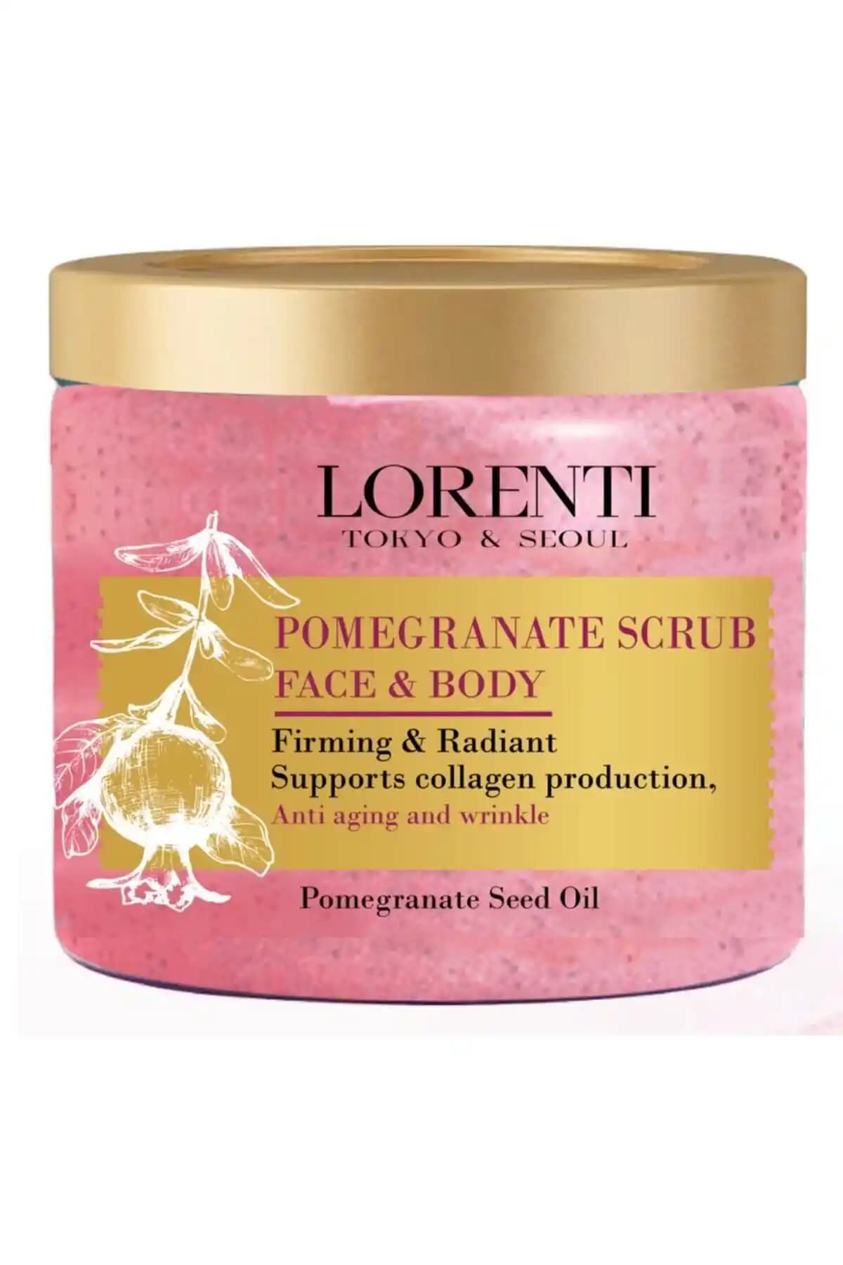 Lorenti Nar Özlü Sıkılaştırıcı ve Aydınlatıcı Yüz ve Vücut Scrub: Doğal Güzellik İçin Etkili Peeling