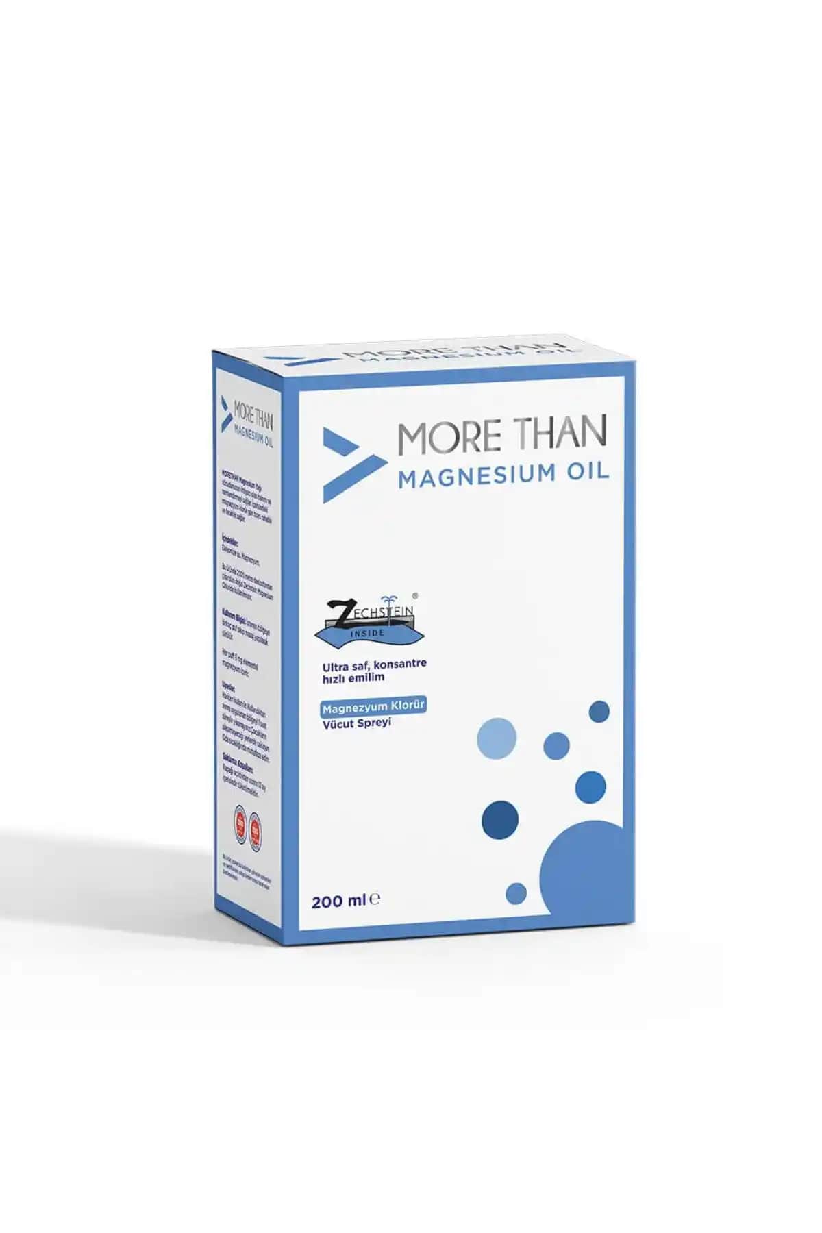 MORE THAN Magnezyum Yağı 200 ml doğal kas gevşetici ve rahatlatıcı çözüm