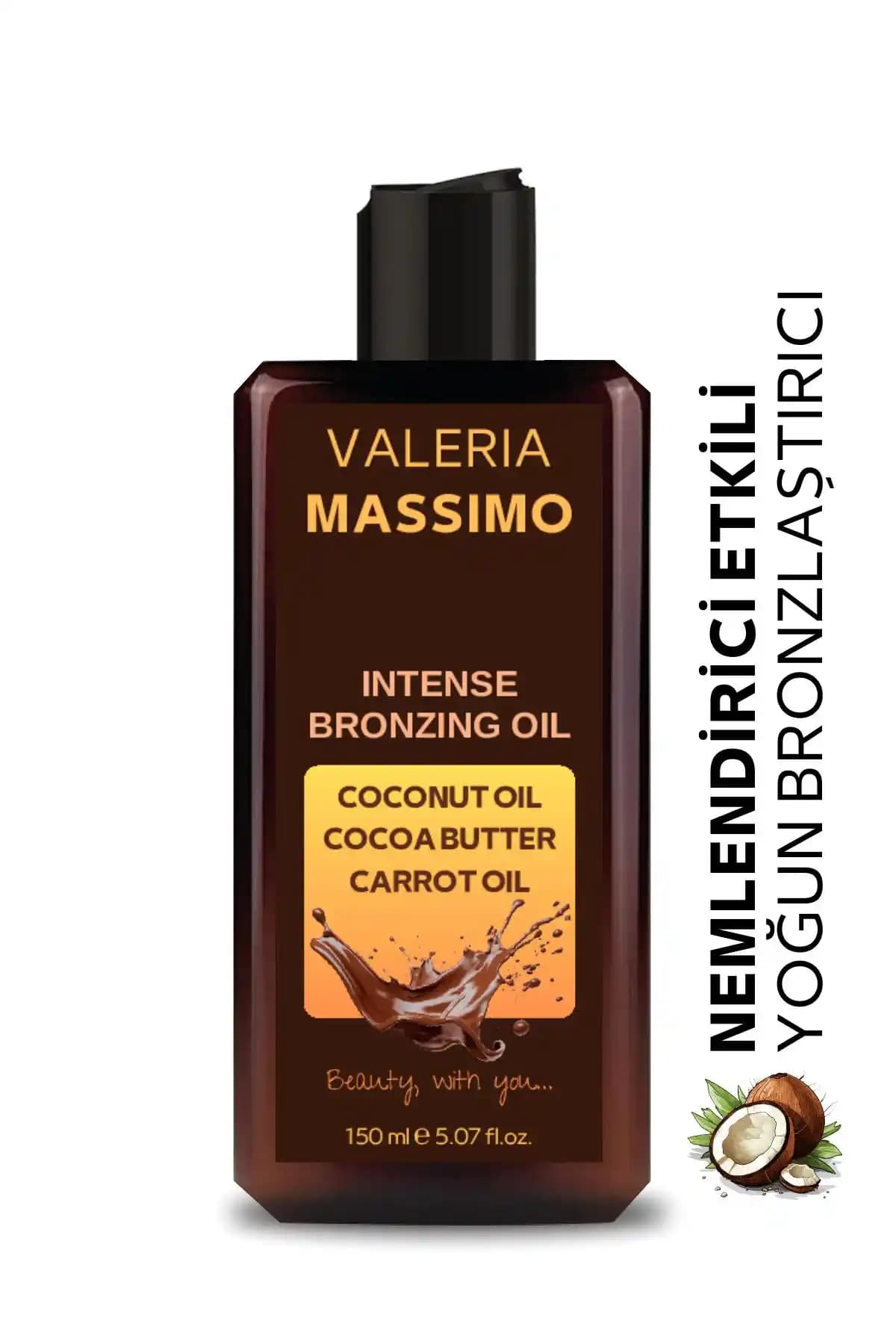 Valeria Massimo Yoğun Bronzlaştırıcı Yağı ile Doğal ve Eşit Bronzluk Sağlama