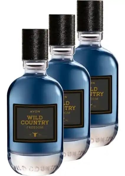 Avon Wild Country Freedom Erkek EDT 75 ml Üçlü Set: Lavanta Çivit Çalısı ve Yağmur Toprağı