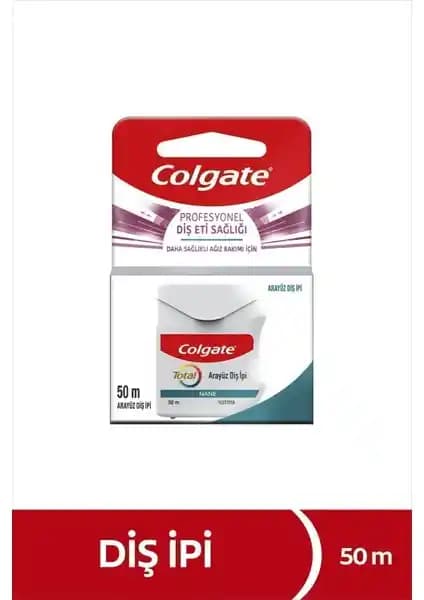 Colgate Total Profesyonel Diş Eti Sağlığı Arayüz Diş İpi – 50 m ile Uzun Ömürlü Hijyeni
