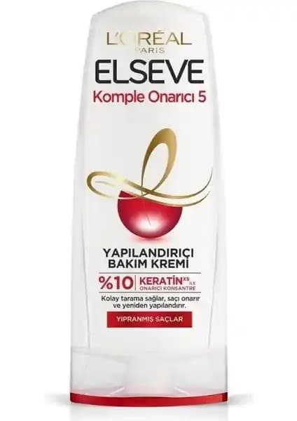Elseve Yıpranan Saçlar İçin Tam Onarıcı Krem 360 ml Keratin XS ile Güçlendirme