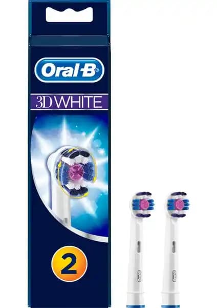 Oral-B 3D White Diş Fırçası Yedek Başlık 2'li Set – Beyazlatıcı Etki ve Gelişmiş Temizlik