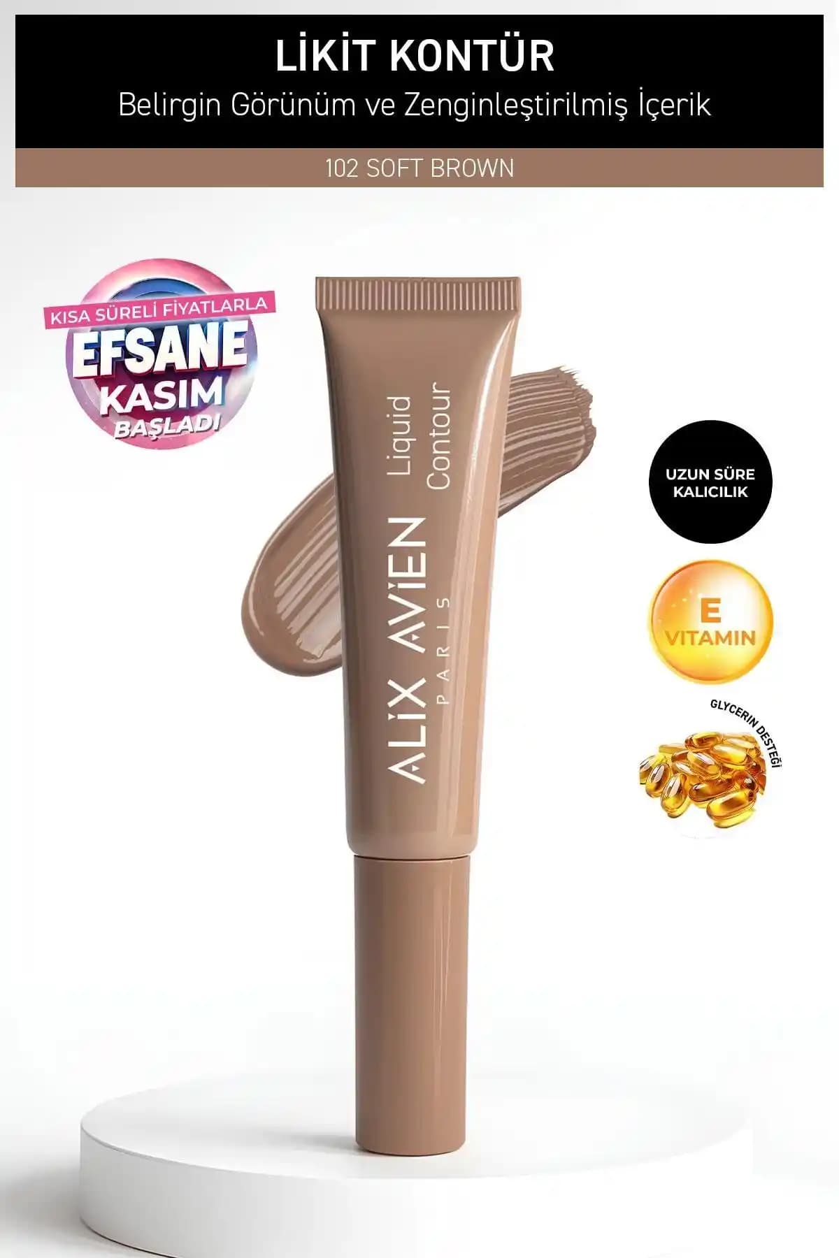Alix Avien Liquid Contour 102 Soft Brown: Yaşlanma Karşıtı Nemlendiren Sıvı Kontür Ürünü